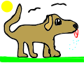 sweaty dog