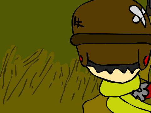 Kill the slimes by shooting them in the head.