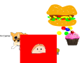 food party with a puppy