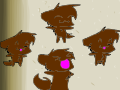 Dog party in a sketch book