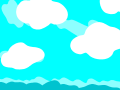 Moving clouds prop