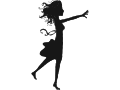 Reaching Girl Silhouette Prop