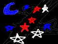 red white and blue sarry night